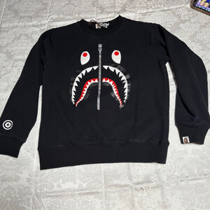 Men's BAPE Black Shark Full Zip Sweatshirt M #123